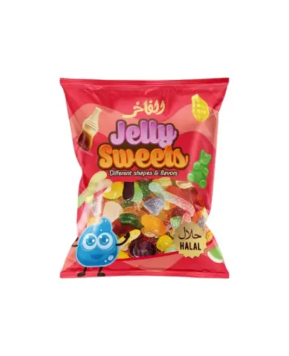 [MDART-001568] BONBONS JELLY SWEETS  SACHET ROUGE HALAL 85G ALFAKHIR {C30}