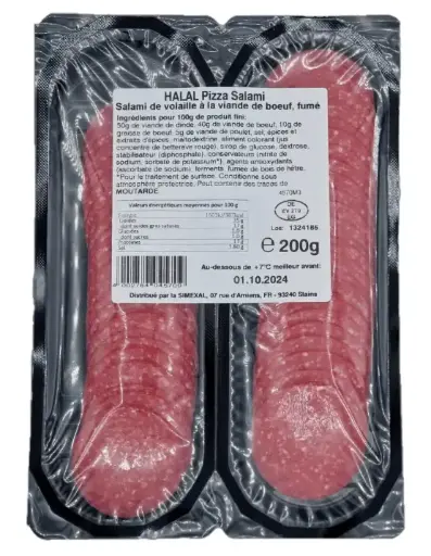 [ART-02789] SALAMI DE DINDE POUR PIZZA EN TRANCHE 200G SUNTAT {C10}