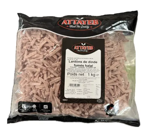 [ART-05003] LARDON DINDE FUMES HALAL 1KG BEL ATTAYEB MTQ 