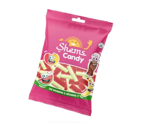 TRANCHES PASTEQUES ACIDES HALAL SHEMS CANDY 100G X 18