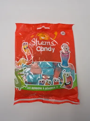 Bouteilles Roses Bleues Fizzy Blue Acides Halal Shems Candy 100g x 18