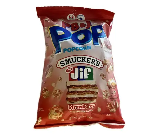 CANDY POP PEANUT BUTTER & JELLY STRAWBERRY 12 X 140G