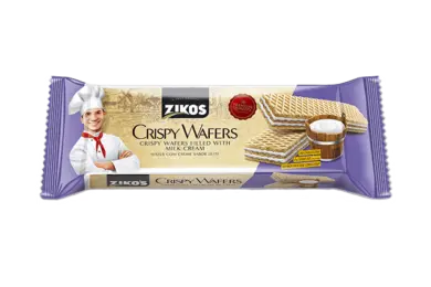 ZIKOS CRISPY WAFERS MILK CREAM 255G X 6