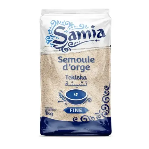 SEMOULE D'ORGE FINE TCHICHA 1KG SAMIA X10