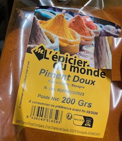 PIMENT DOUX 200G L'EPICIER DU MONDE