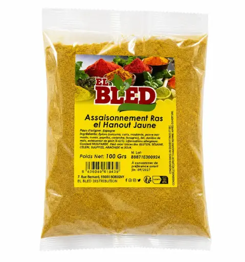 RAS ELHANOUT JAUNE 100G EL BLED {C20}