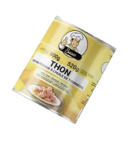 THON EN MORCEAUX A L'HUILE DE TOURNESOL BENKO 800G 4/4