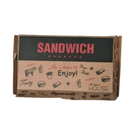 BOX SANDWICH KRAFT HP3C "GOURMET" X200PCS