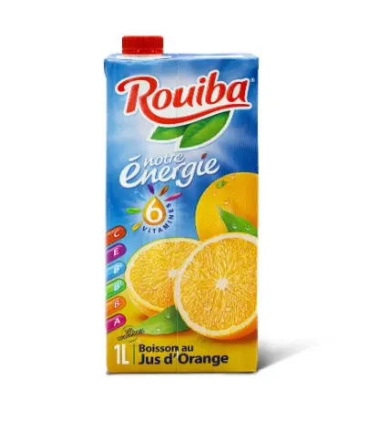 JUS ORANGE BRIQUE 1L X8 ROUIBA 