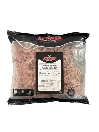 LARDONS DE VEAU FUMES HALAL 1KG ATTAYEB MTQ