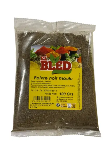 POIVRE NOIR MOULU EL BLED 100G {C20}