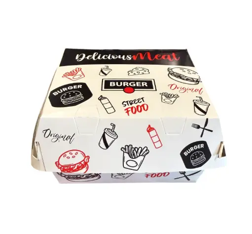 BOX BURGER L X150PCS  