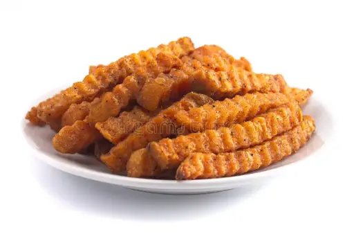 SWEET POTATO CRINKLE FRIES HOT & CRISPY (PATATE DOUCE) 1KG {C10} 