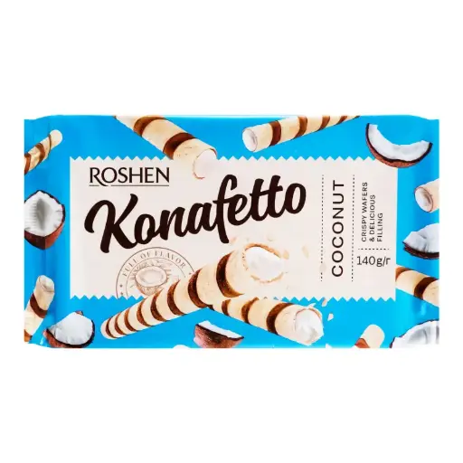 WAFER KONAFETTO COCO 140G ROSHEN {15}