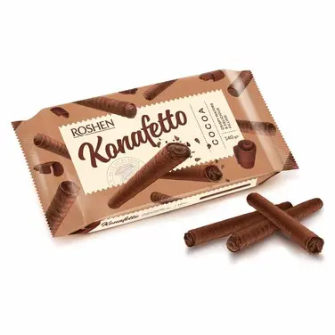 WAFER KONAFETTO CACAO 140G ROSHEN {15}