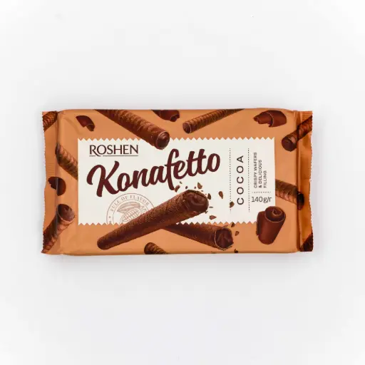 WAFER KONAFETTO CACAO 140G ROSHEN {15}
