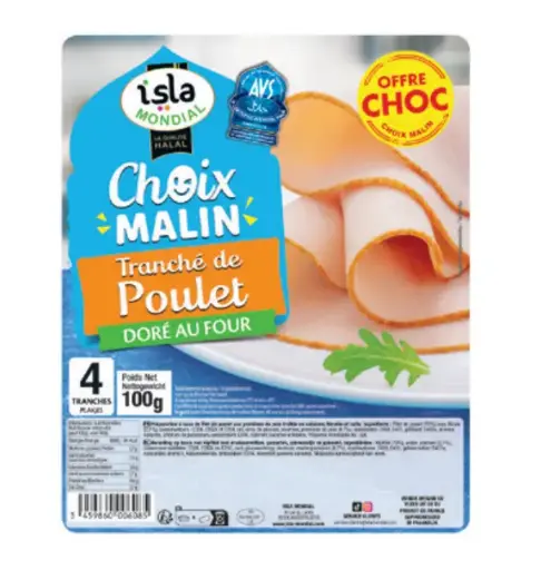DELICE POULET DORE AU FOUR 100G CHOIX MALIN {C10}