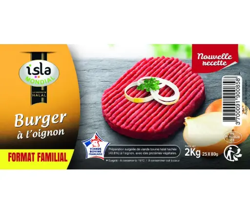 STEAK LE BURGER OIGNON AVS 2KG ISLA MONDIAL 