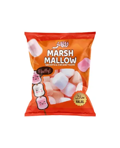 MARSHMALLOW SMOOTH & CREAMY TASTE MINIS SACHET ORANGE HALAL 65G ALFAKHIR {C30}
